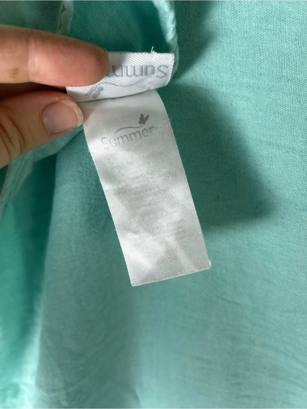 Summer Infant Solid Aqua Blue Baby Swaddle Blanket